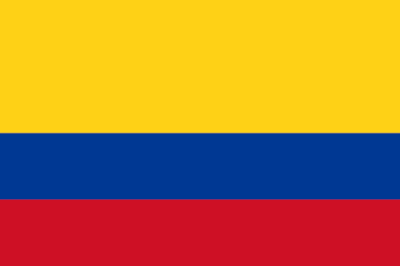 Logo Gambar Bendera Negara Kolombia PNG JPG ukuran 400 px