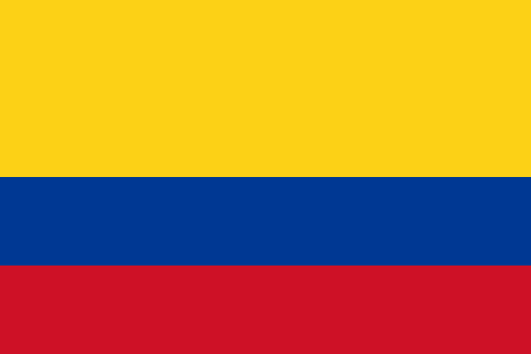 Logo Gambar Bendera Negara Kolombia PNG JPG ukuran 600 px