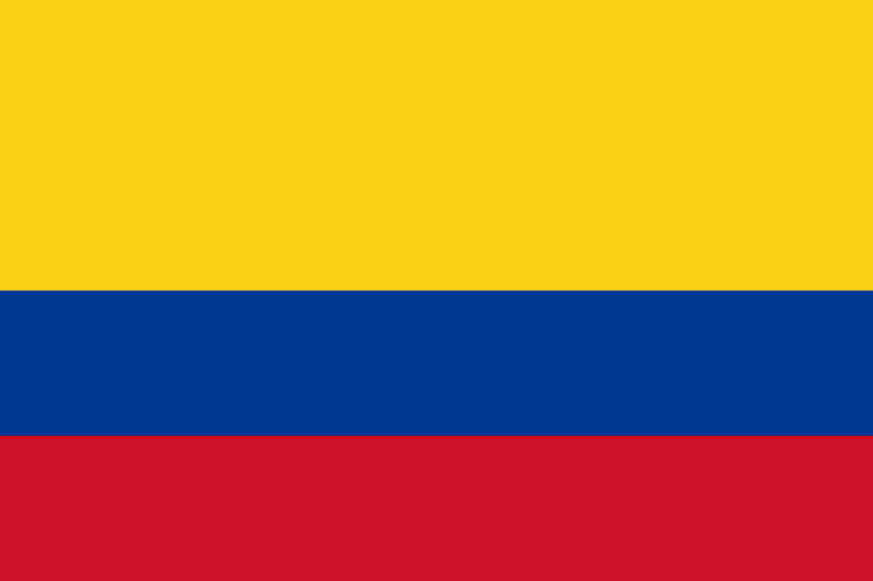 Logo Gambar Bendera Negara Kolombia PNG JPG ukuran 800 px