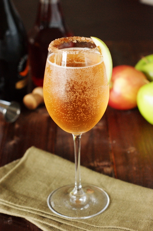 Sparkling Apple Pie Cocktail with 40 other Cocktail and Appetizer Recipes to get your party started!