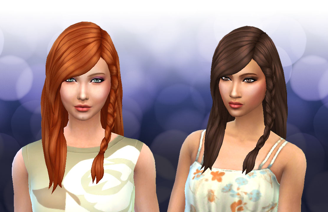 sims 4 kid hair extention braids cc