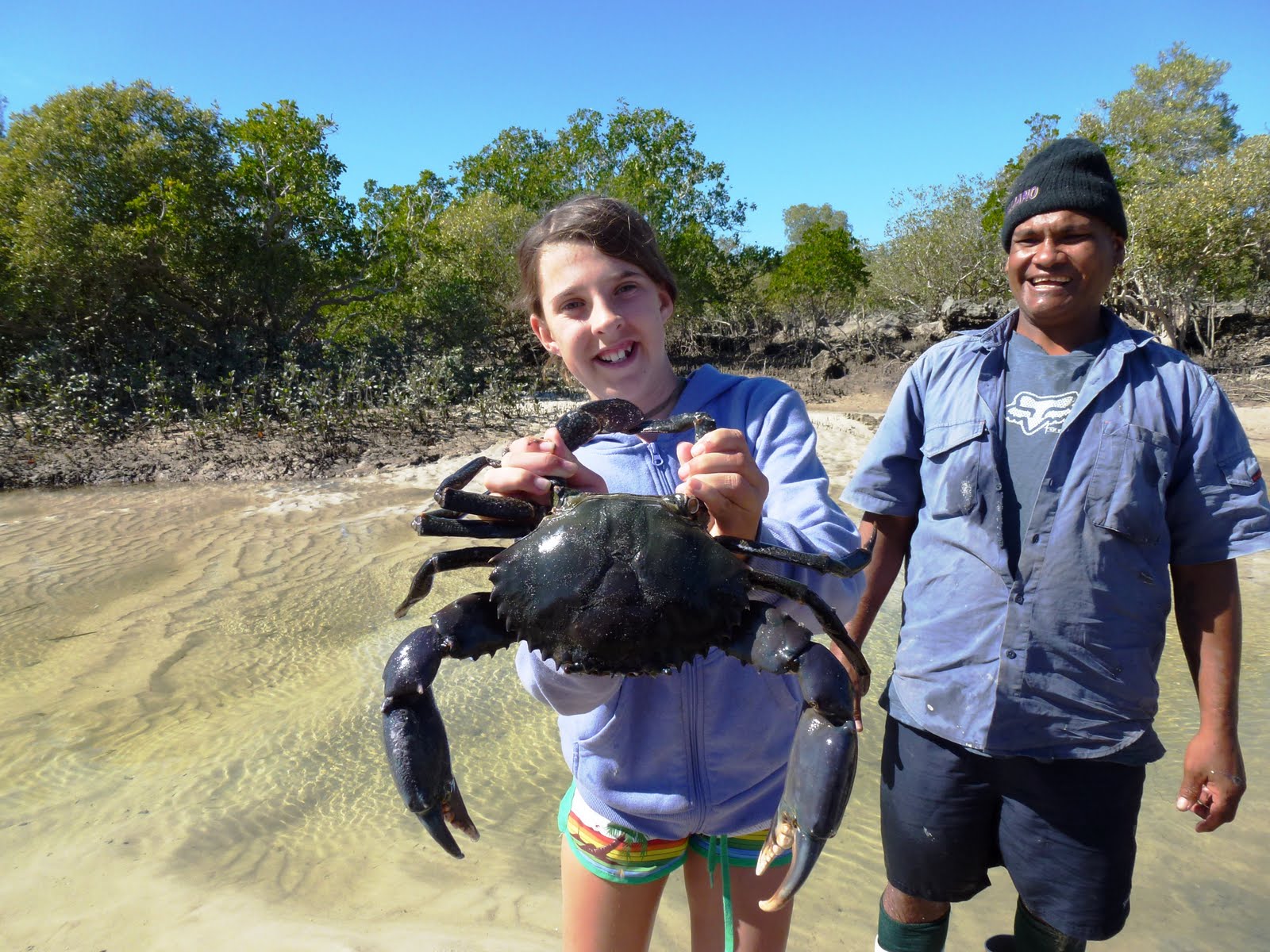 Lindsay Family Big Trips Australia Mud crabbing at Chile Creek