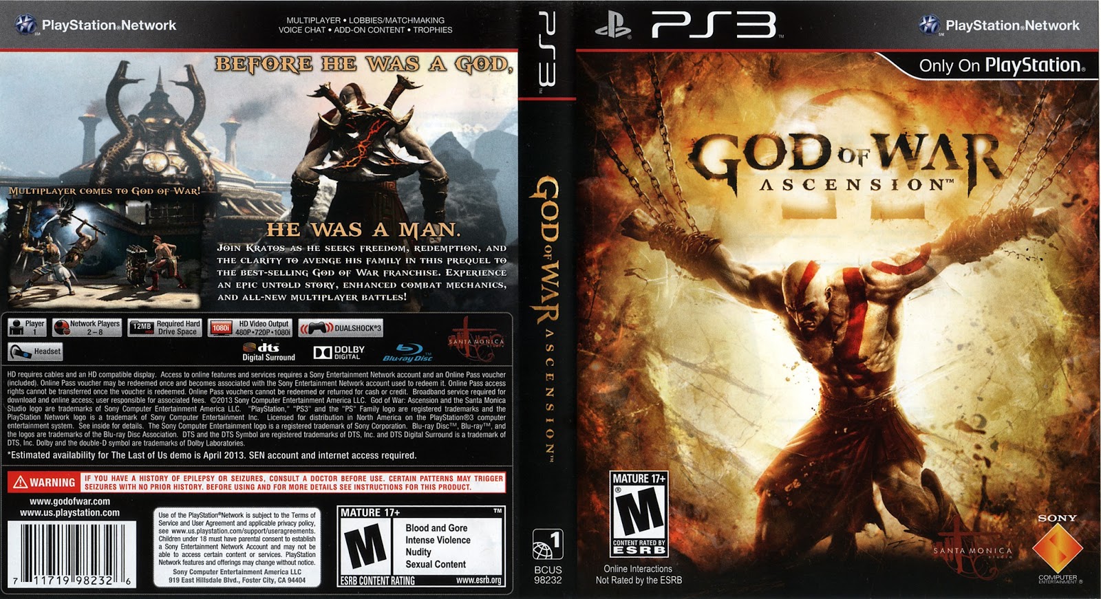 Jogo God Of War Ascension PlayStation 3 Sony em Promoção é no Bondfaro