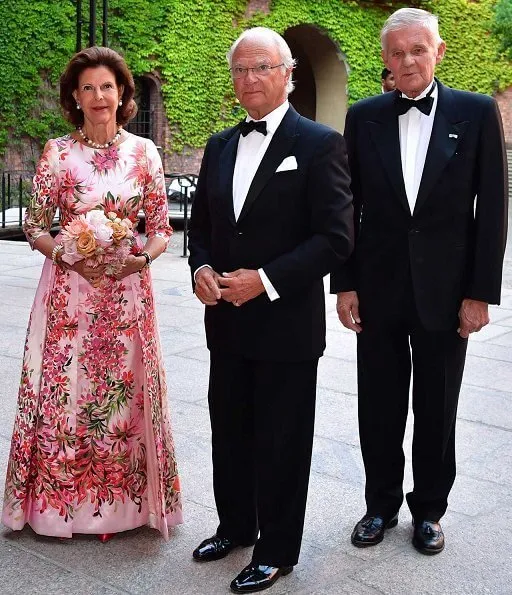 Queen Silvia wore a floral print maxi dress