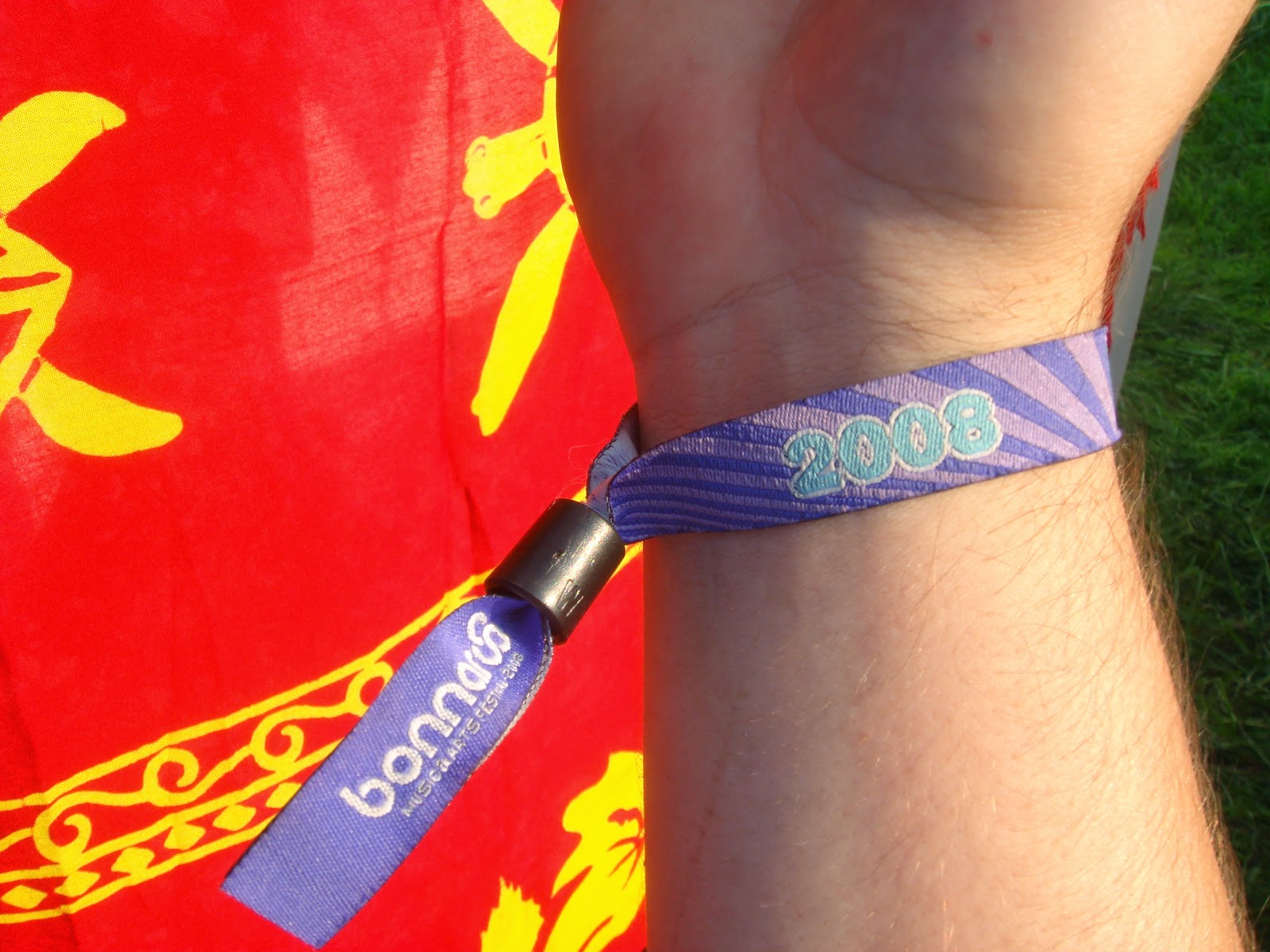 Bonnaroo wristband 2008