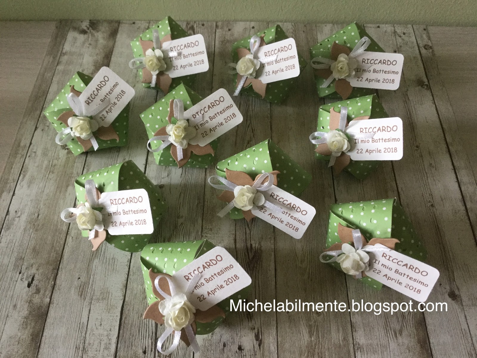 Michelabilmente Battesimo Originale In Verde
