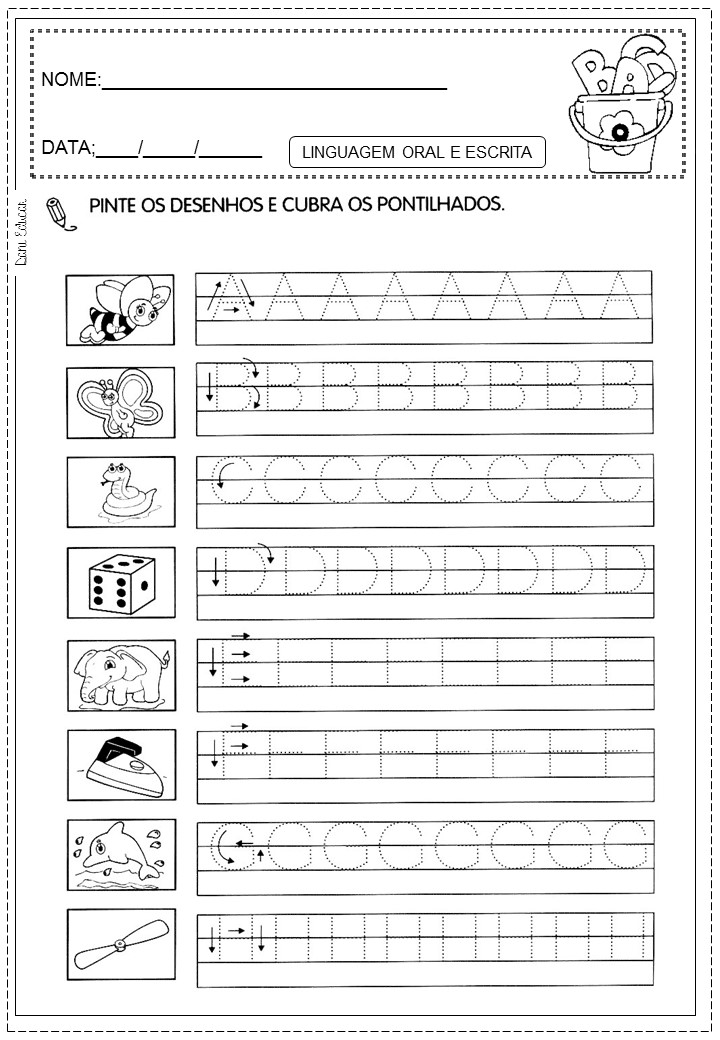 ATIVIDADES ALFABETO PONTILHADO PARA IMPRIMIR | Educação infantil