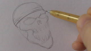 drawing pirate skulls tutorial