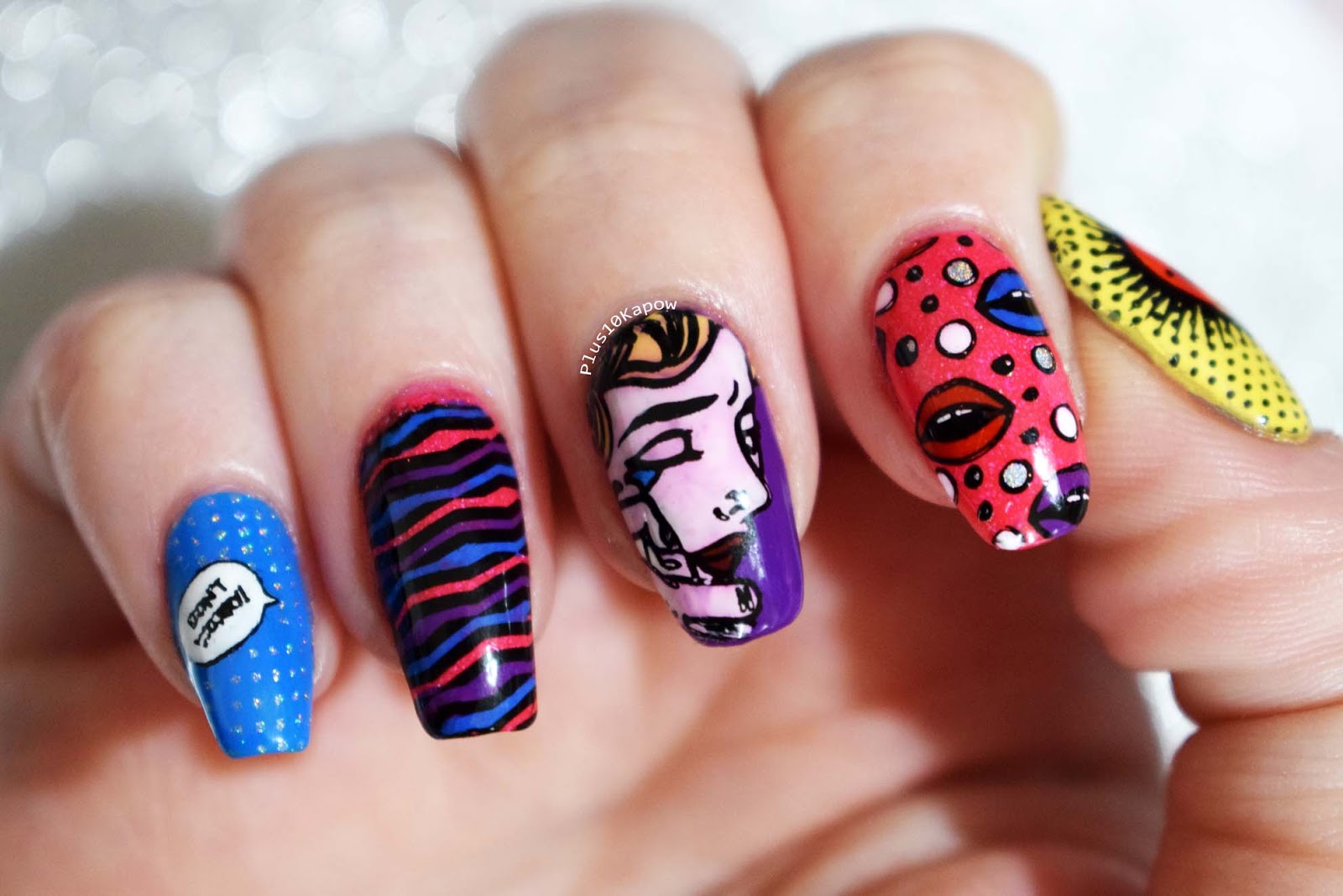 Plus10Kapow Pop Art Nails