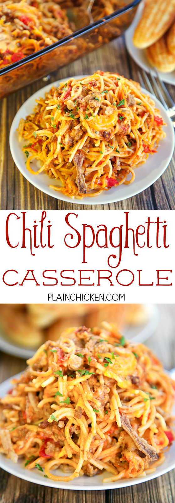 Chili Spaghetti Casserole Plain Chicken