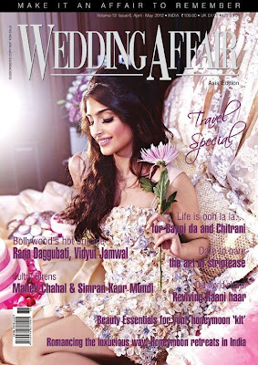 Sonam Kapoor on the cover page of Wedding Affair magazine