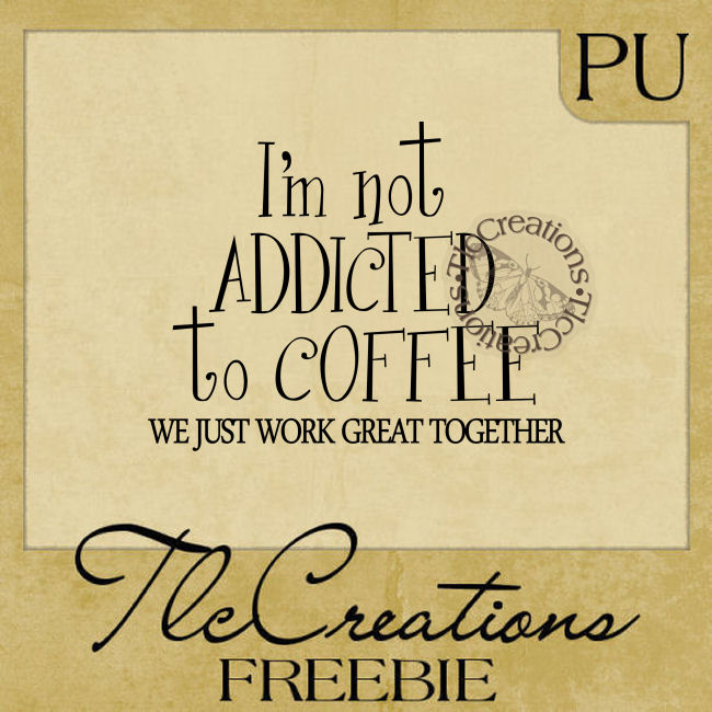 Create with TLC Free Coffee Word Art........