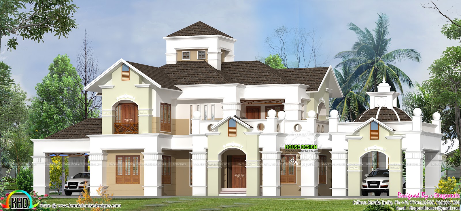 Colonial home at calicut Kerala home design and floor plans
