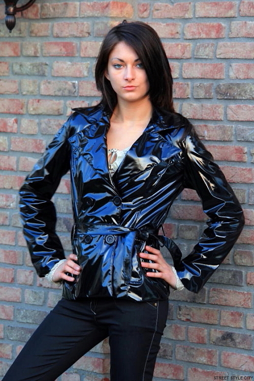 Street style Vinyl or pvc jacket