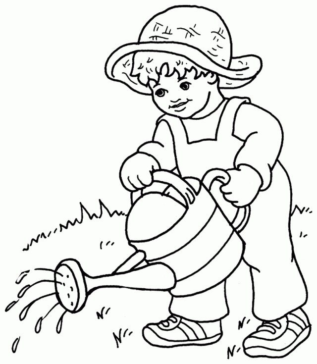 taking care flower coloring pages - photo #13
