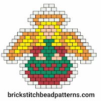 Click to view the Little Christmas Angel brick stitch bead pattern charts.