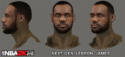 NBA 2K14 LeBron James Next-Gen Cyberface Mod