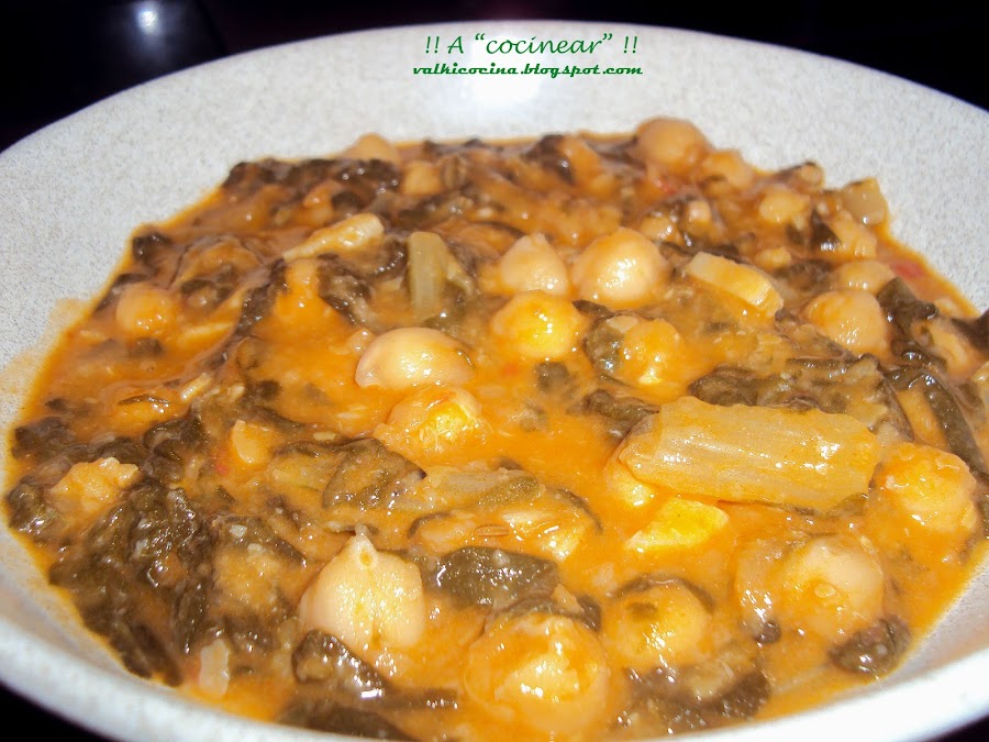 Garbanzos con acelgas