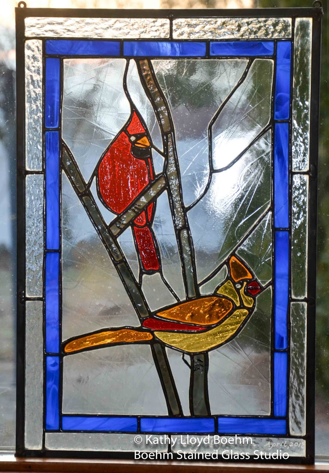 Boehm Stained Glass Blog Cardinals in Stained Glass