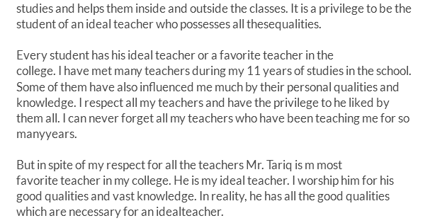 Teacher who influenced me essay image