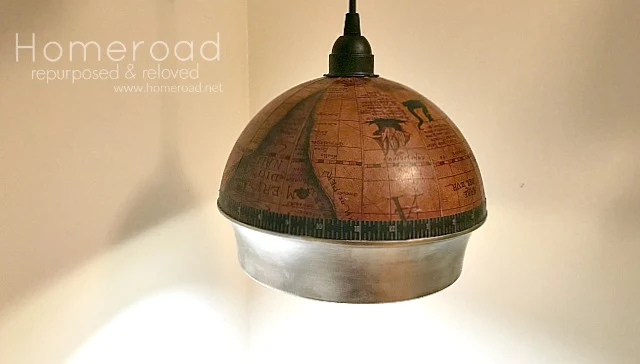 How to Make a Repurposed Globe Hanging Light. Homeroad.net