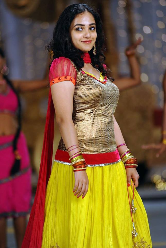 Nithya Menon Latest Hot Photos in Langa Voni Looking Cute