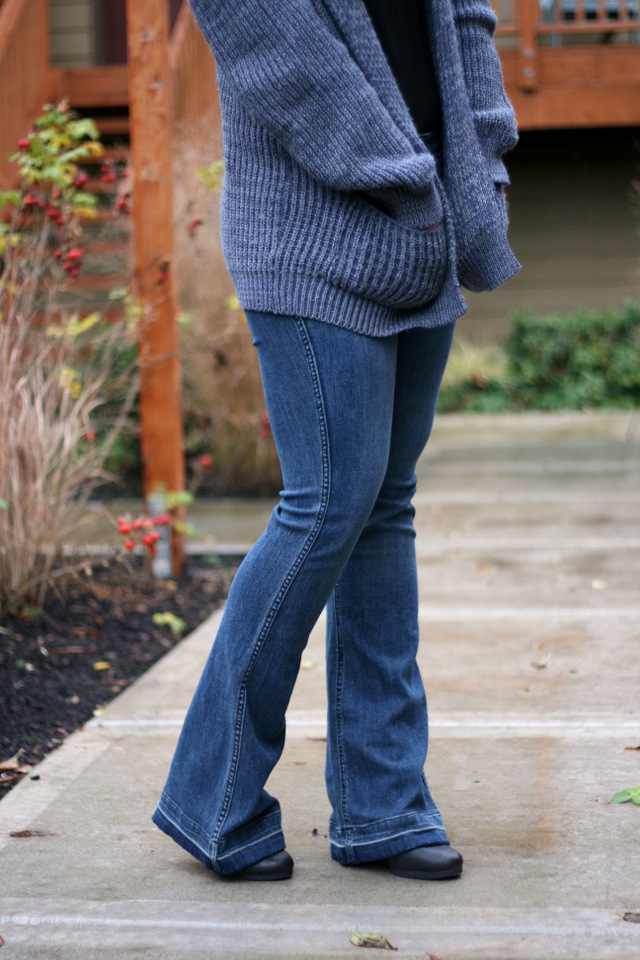 How to Wear DIY: The coziest sweater and DIY lengthened flares / Create ...