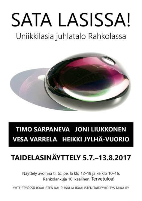 SATA LASISSA - uniikki lasia Rahkolassa