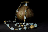 22 Carat Gold necklace with acquamarine