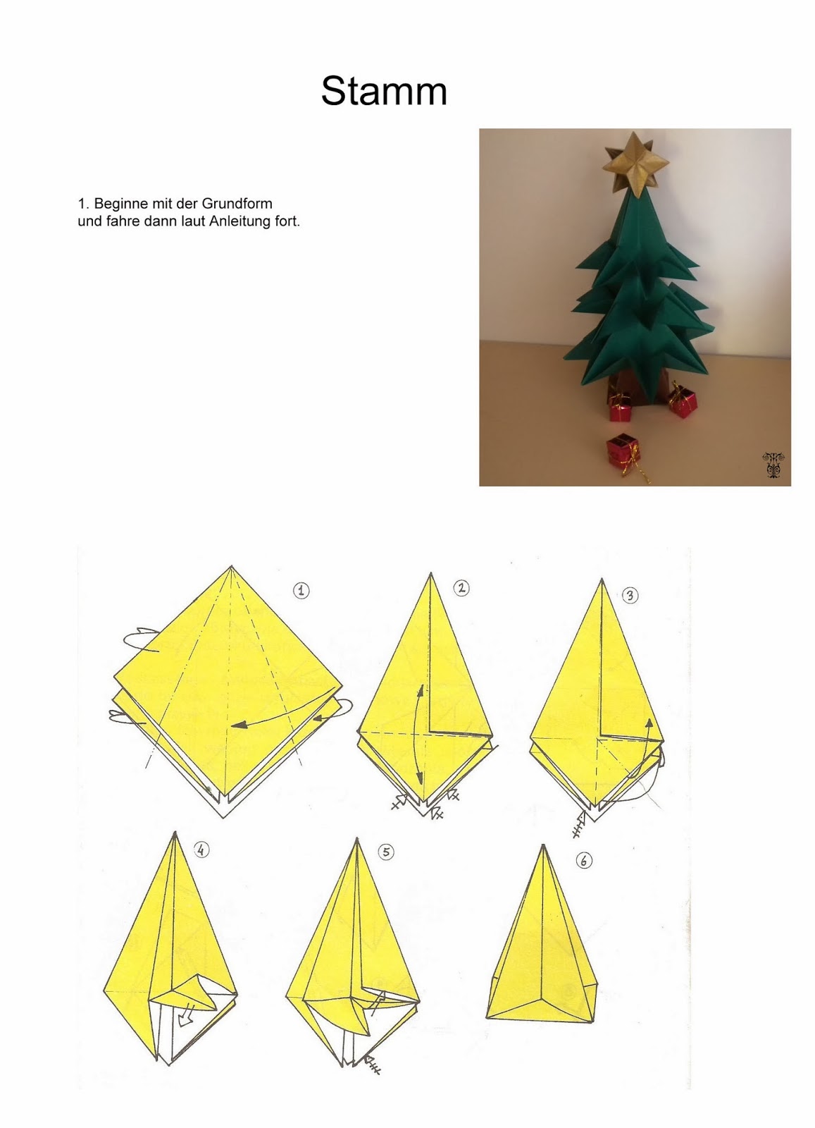 Artistoires mach es selbst! Origami Tannenbaum Christbaum