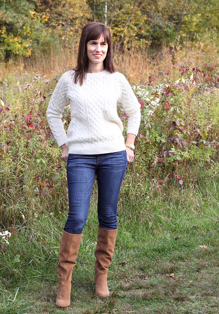 Cableknit sweater, slouchy boots, nordstrom, sole society, what to wear fall