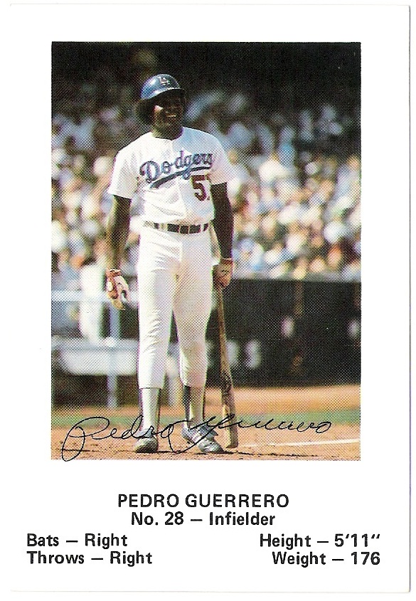 garvey cey russell lopes: the 1978 topps pedro guerrero card that