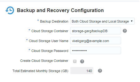 Database Cloud Service Backup