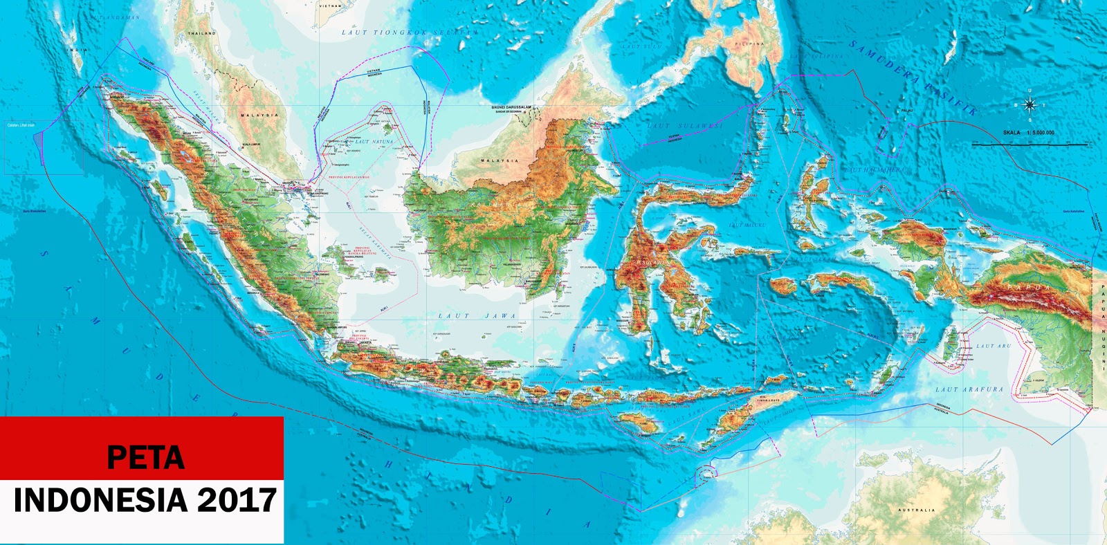 Peta Indonesia Terbaru 2017 Lengkap dan Jelas  Sejarah Negara Com