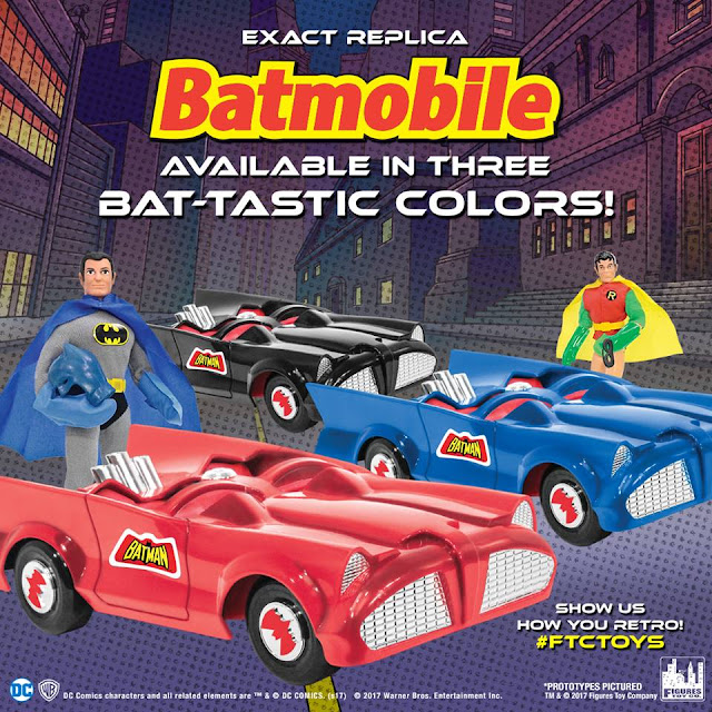 by FTC DC Comics Retro Batman Batmobile Playset Red