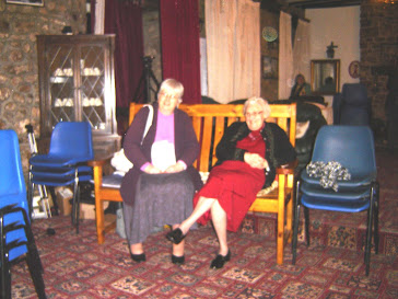 MY LATE MOTHER KATHLEEN PICTURED WITH HAZEL STEPHENS AT NANCY'S FARM NEAR NEWPORT.