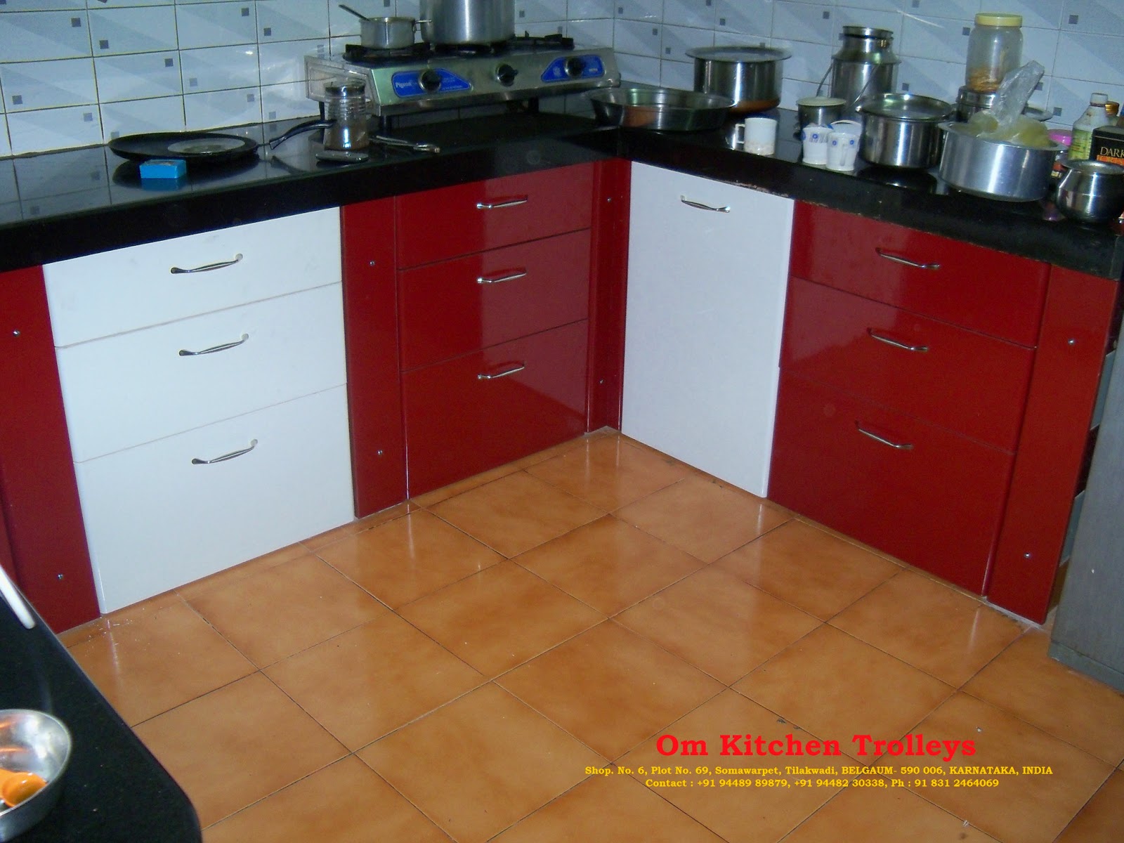 Om Kitchen Trolleys Modular Kitchen Trolleys