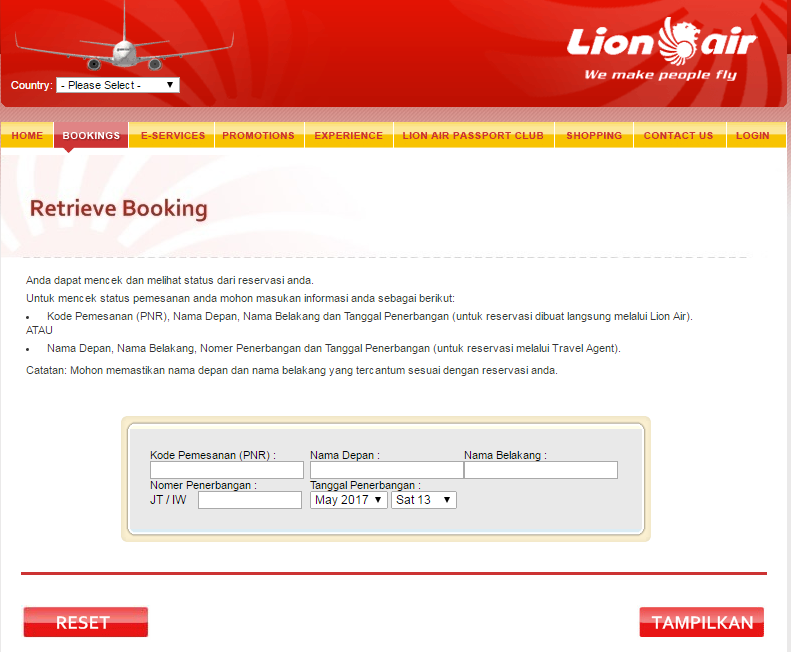 Cek Status Penerbangan Lion Estatu Para Zap