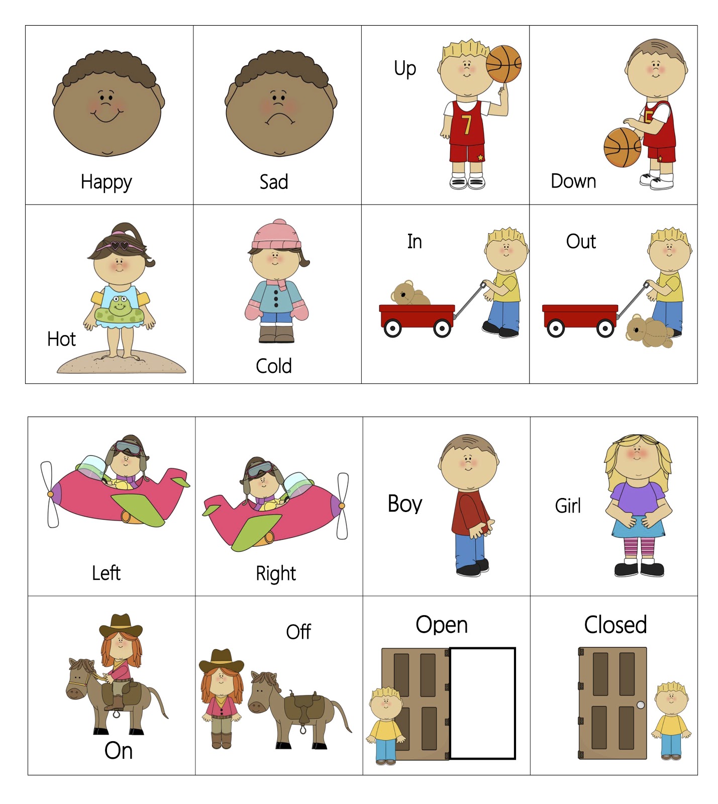 Opposites Worksheet Kindergarten Free Printable