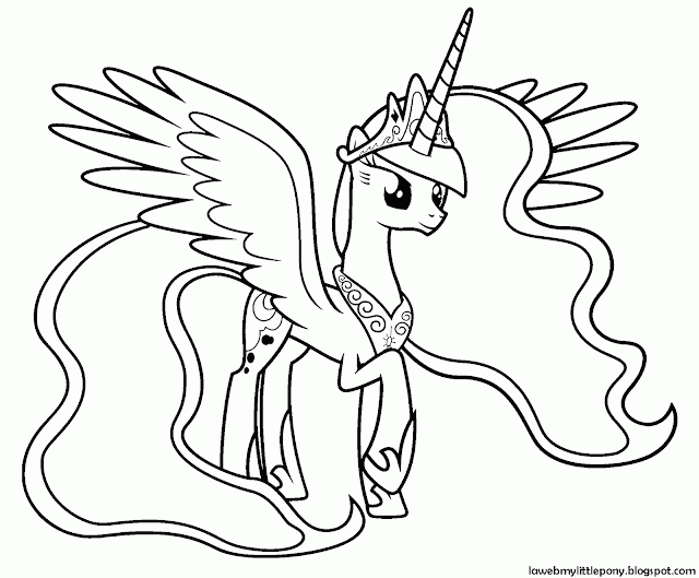 My Little Pony Dibujos Para Colorear De La Princesa Luna De My