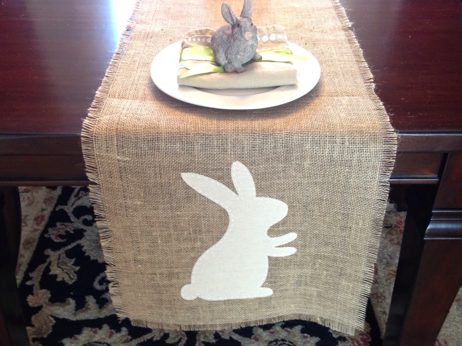 Silhouette project, Silhouette idea, easter bunny, table runner