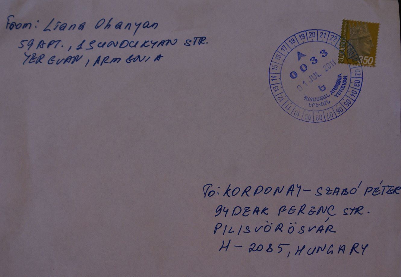 KorponaySzabo Peter's Mail Collection Armenia