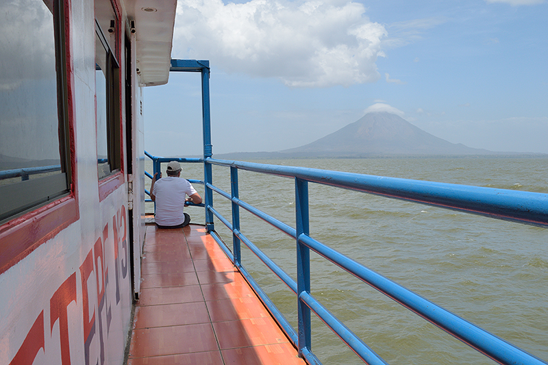Sur le bateau en direction de l'île d'Ometepe