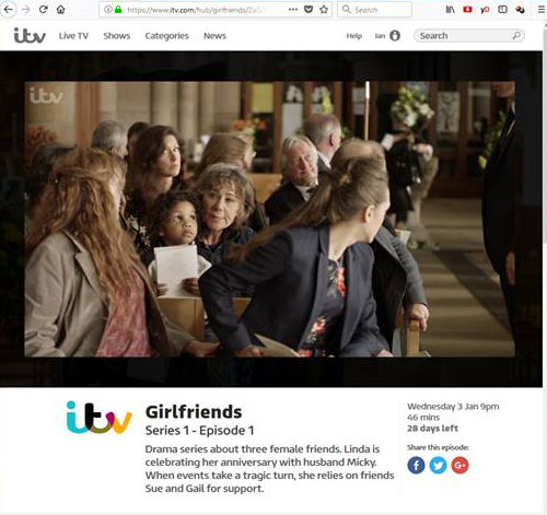 The Three ITV Girfriends Kay Mellor 2018