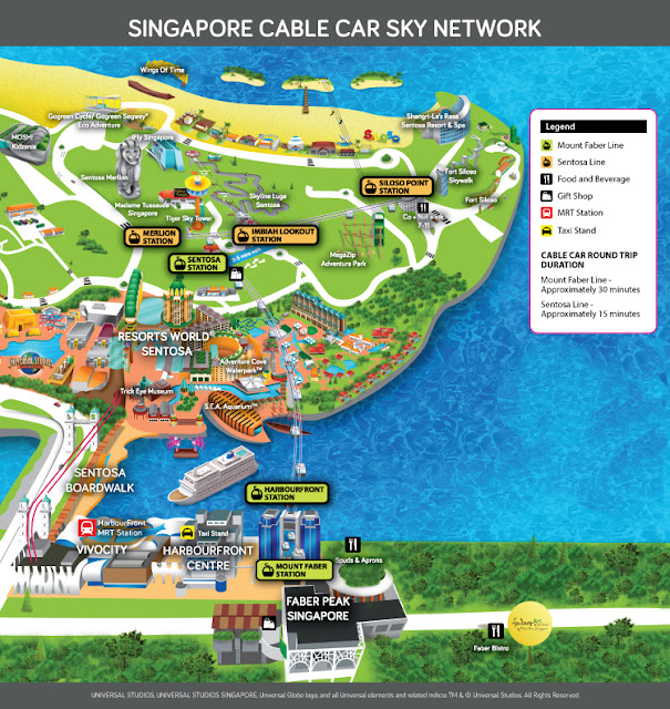 Sentosa Car Park Map Singapore Cable Car And Sentosa Island Attractions - The Research Files