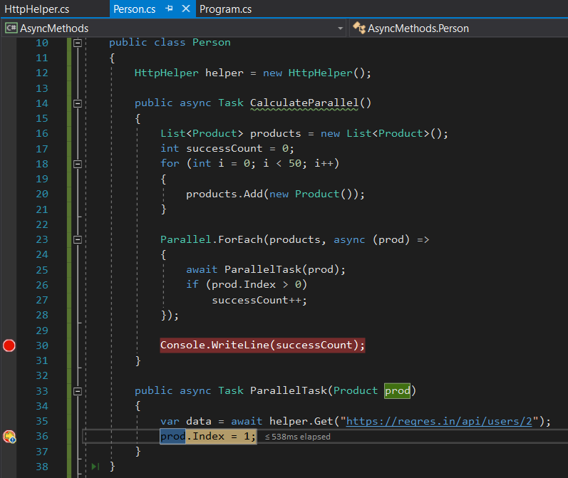 Developer Blog Call the Async method inside the Parallel