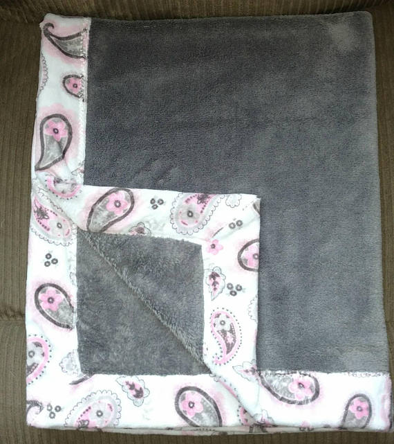 Fairytale Designs Double sided Minky Fleece Blanket