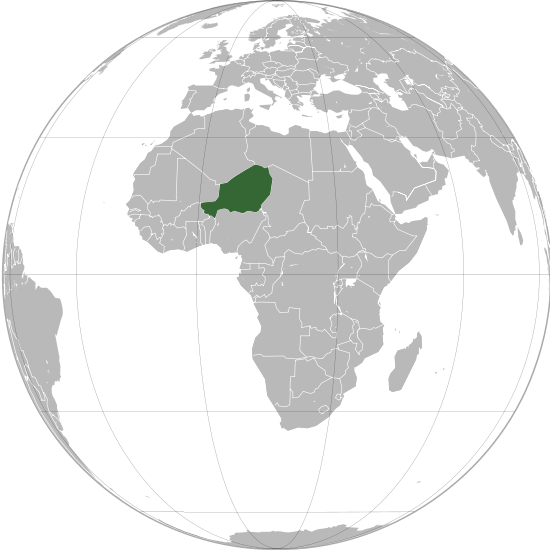 Letak negara Niger Letak negara Niger