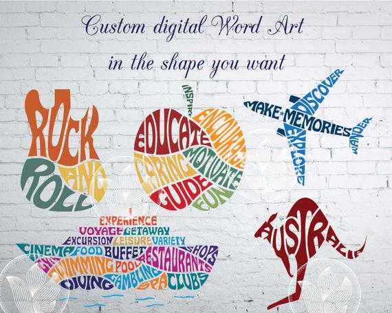 Online Word Cloud Art Creator to practice keywords in different shapes