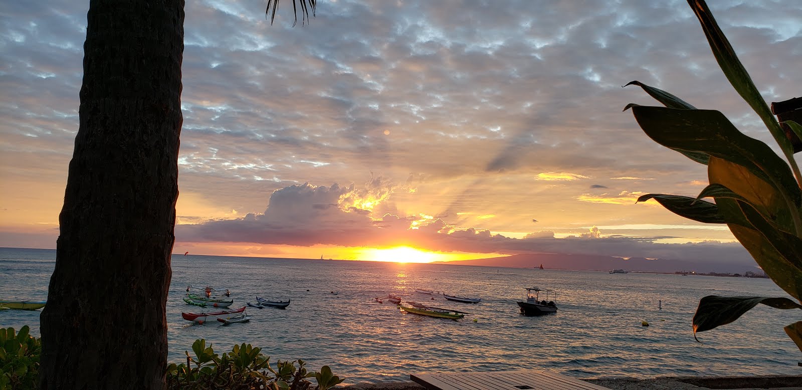 Sunset at Outrigger Canoe Club